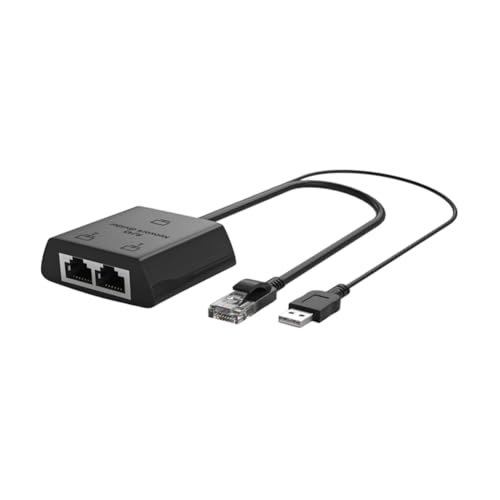 Kliplinc RJ45-Splitter 1 auf 2 Ethernet-Adapter, Kompatibel mit Cat5, Cat5E, Netzwerkkabel-Verl?ngerung f¨¹r Router, Laptop, Langlebig, Einfach zu Bedienen (Stecker) von Kliplinc
