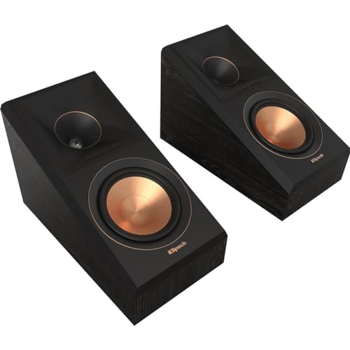 Klipsch RP-500SA II Surround Sound Speaker (Paar) - Referenz-Serie, Wandmontage Option, Realistisches 3D Sound Erlebnis mit Dolby Atmos Unterstützung, Titanium LTS Tweeter, Schwarz von Klipsch
