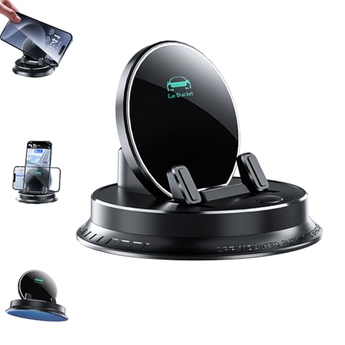 Deloyye Handyhalterung Auto 15 W Qi Wireless Ladegerät – Automatische IR‑Einhand‑Klemmung, 360° Drehbar KFZ‑Halterung, Superstabil & IPX Spritzwassergeschützt (Schwarz) von Klortecer