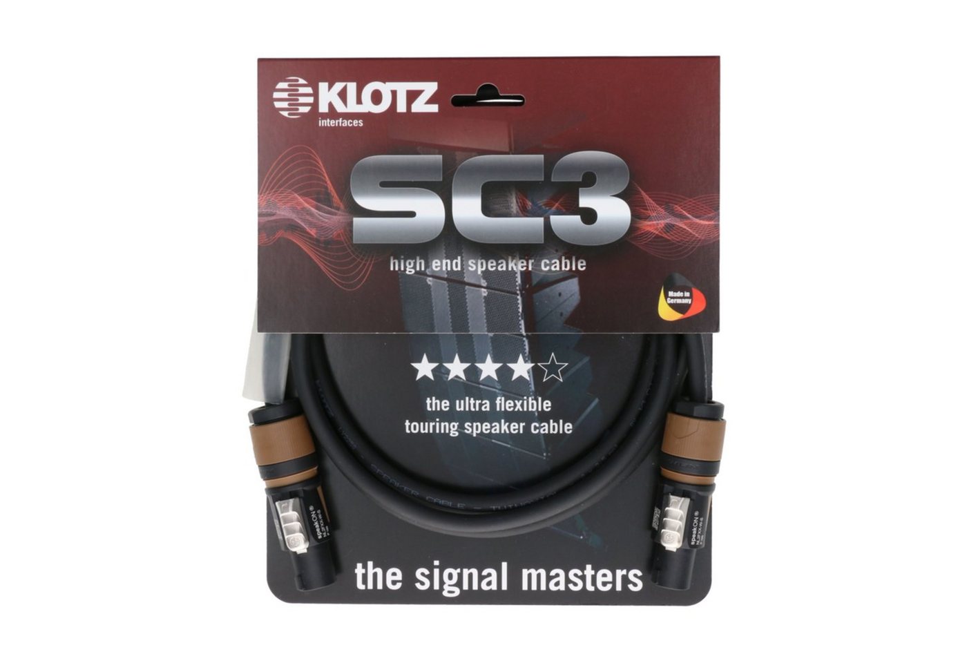 Klotz Cables Audio-Kabel, SC3-L2FF0200 Lautsprecherkabel 2 m - Lautsprecherkabel von Klotz Cables