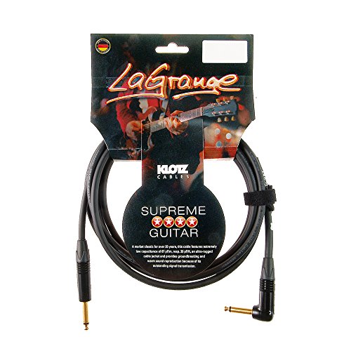 KLOTZ LaGrange - supreme gitarren kabel, mit sehr geringer Kapazität, dreifach geschirmt (3, gerade-gewinkelt, gold kontakt) von Klotz