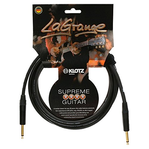 KLOTZ LaGrange - supreme gitarren kabel, mit sehr geringer Kapazität, dreifach geschirmt (4,5, gerade-gerade, gold kontakt) von Klotz
