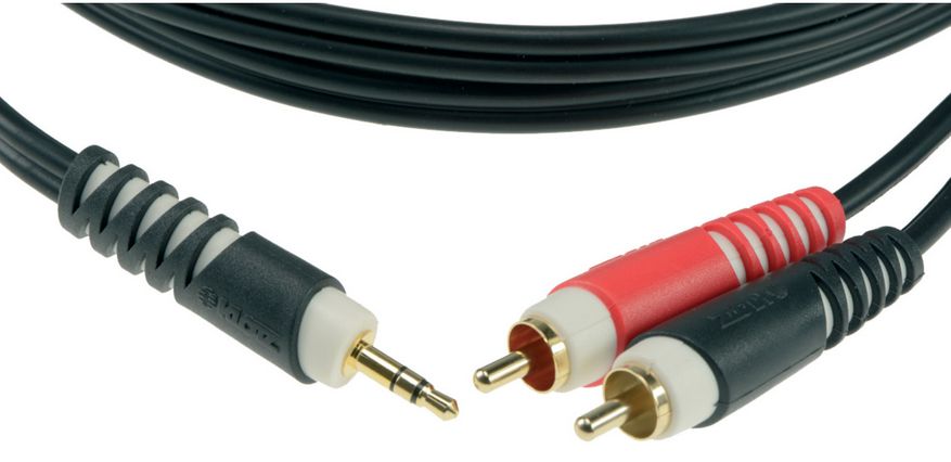 Klotz 1x Mini Klinke 3p. - 2x Cinch Stecker / AY7 2,0m Klotz 1x Mini Klinke 3p. - 2x Cinch Stecker / AY7 2,0m von Klotz