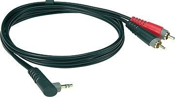Klotz 1x Miniklinke gewinkelt - 2x Cinch Stecker / AY7A , 2 m Klotz 1x Miniklinke gewinkelt - 2x Cinch Stecker / AY7A , 2 m von Klotz