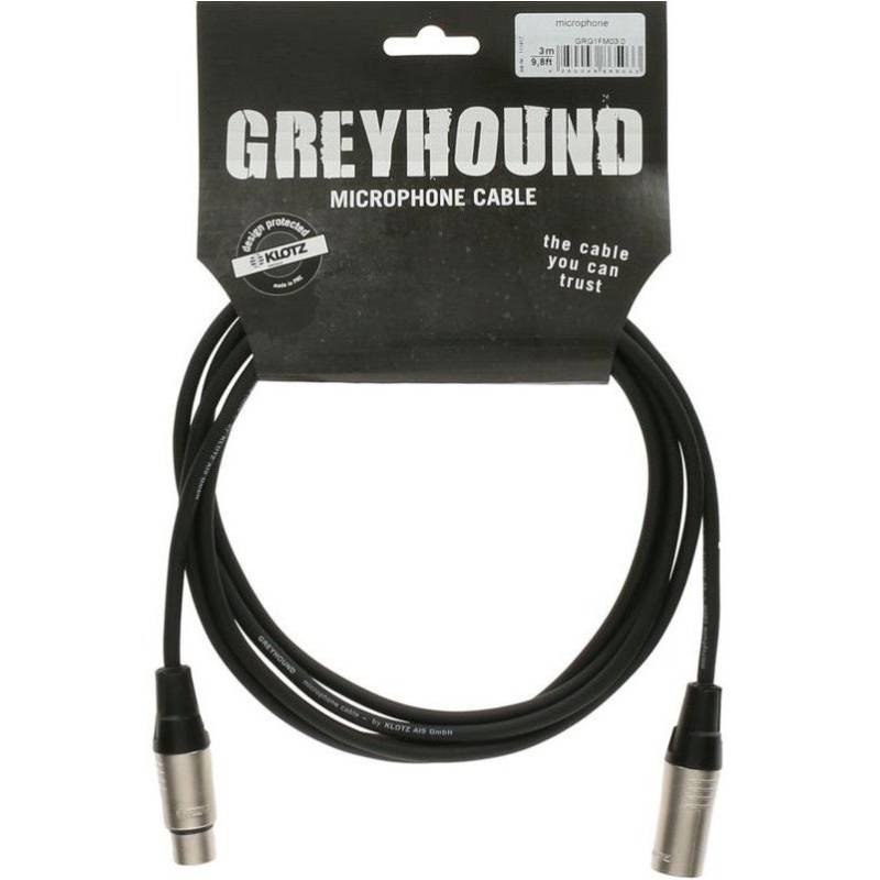 Klotz GRG1FM02.0 Greyhound XLR M to F Greyhound XLR Cable, 2m von Klotz
