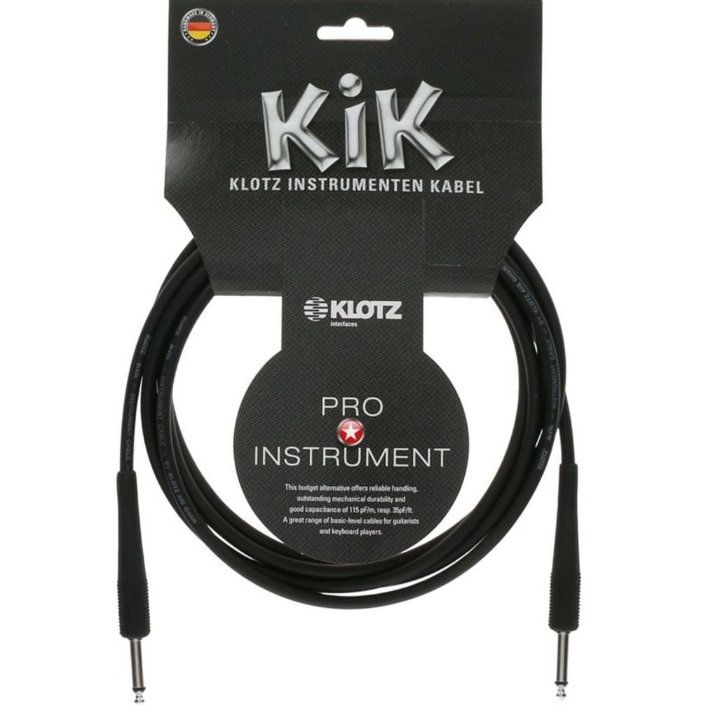 Klotz Gitarren- & Keyboardkabel: Klinke 2p., KIK3,0PPSW, 3m von Klotz