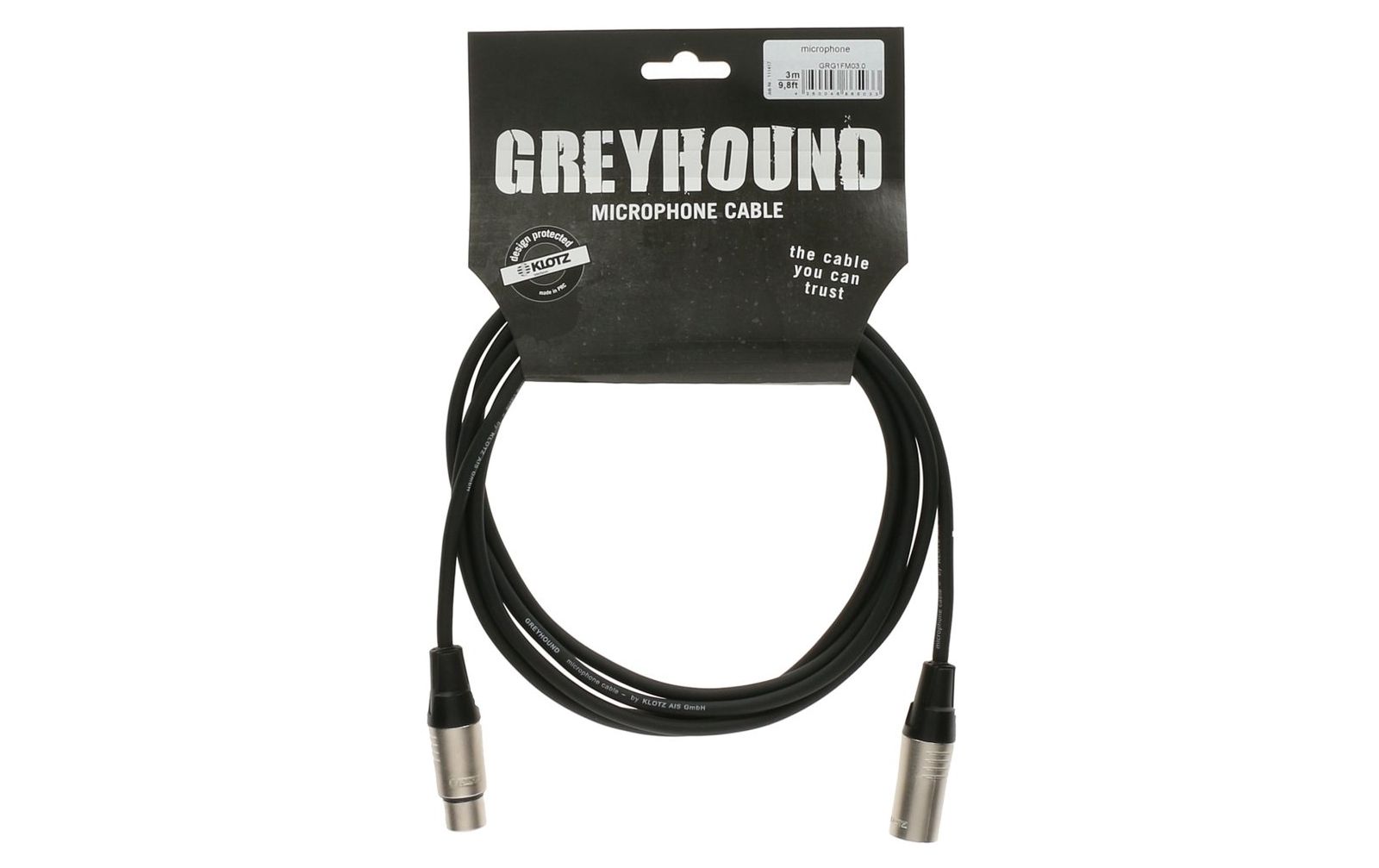 Klotz Greyhound Mikrofonkabel 10m XLR von Klotz