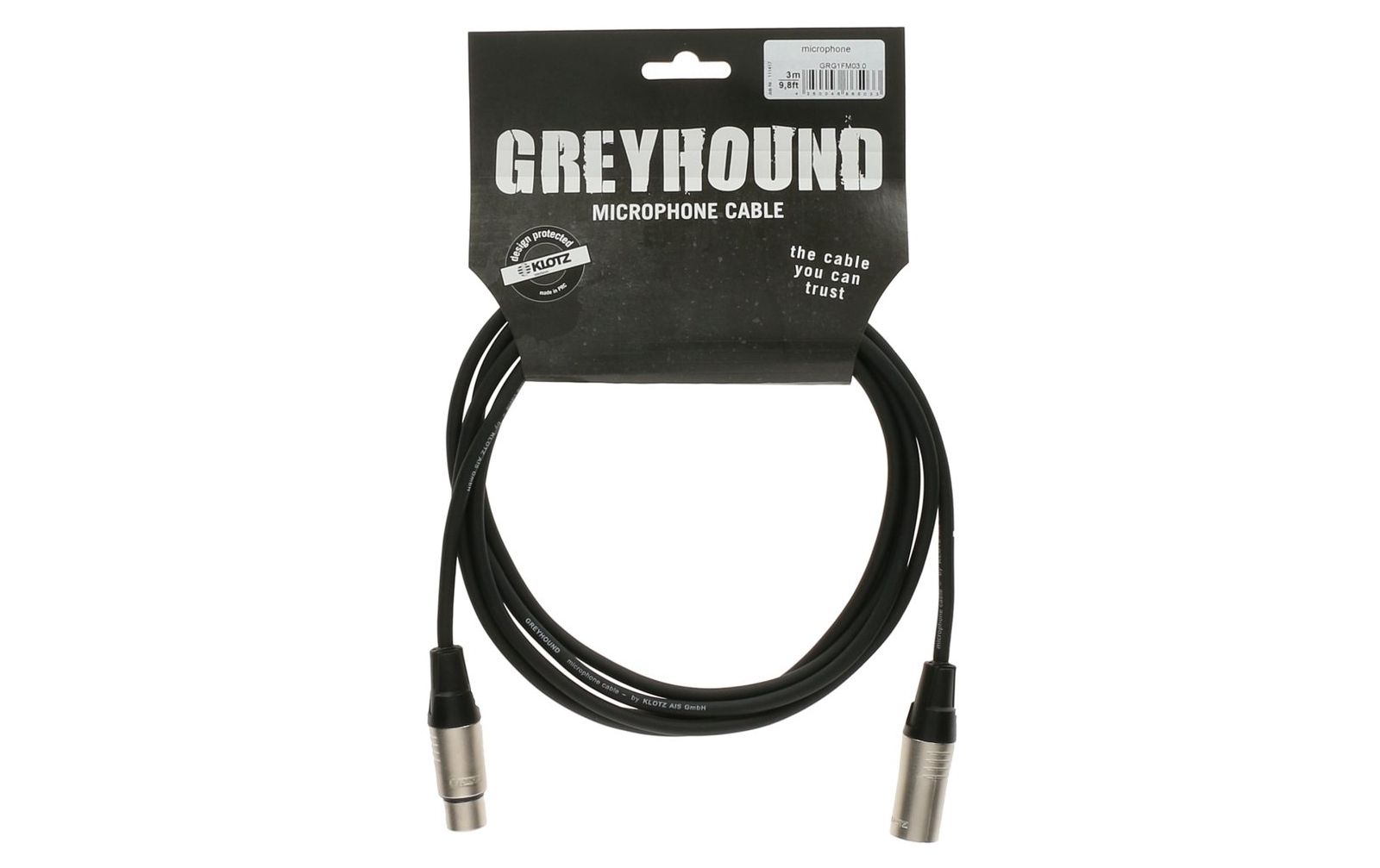 Klotz Greyhound Mikrofonkabel 1m XLR von Klotz