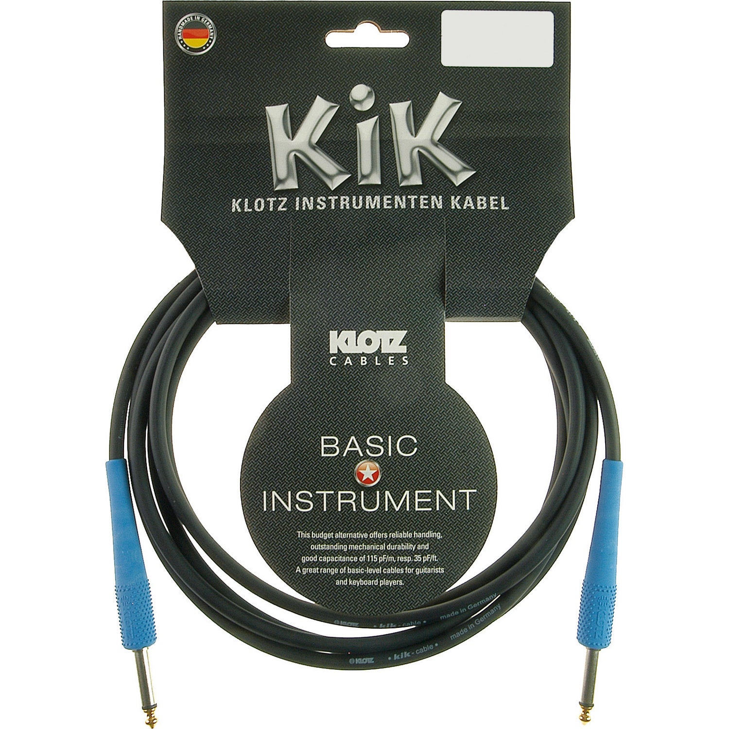Klotz KIKC3.0PP2 Instrumentenkabel 2p. Klinke <-> 2p. Klinke, 3 m Klotz KIKC3.0PP2 Instrumentenkabel 2p. Klinke <-> 2p. Klinke, 3 m von Klotz