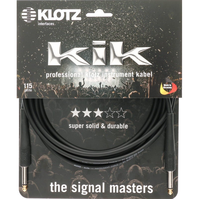 Klotz KIKG3.0PP1 Klinke 2polig - Klinke 2polig, 3 Meter Instrumentenkabel Klotz KIKG3.0PP1 Klinke 2polig - Klinke 2polig, 3 Meter Instrumentenkabel von Klotz