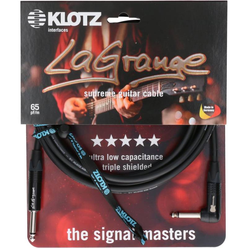 Klotz LA-PR0600 LaGrange Guitar Cable, 6m (Straight/Angled Plugs) von Klotz