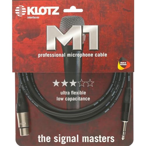 Klotz M1 Mikrofonkabel XLR 3 female Jack 3p sw 1 m Klotz M1 Mikrofonkabel XLR 3 female Jack 3p sw 1 m von Klotz