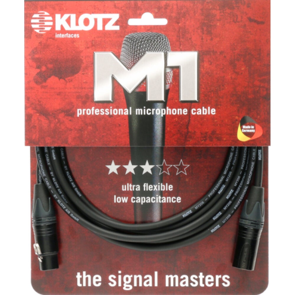 Klotz M1FM1N0300 M1 Neutrik XLR 3-polig - XLR 3-polig Mikrofonkabel, 3 Meter von Klotz