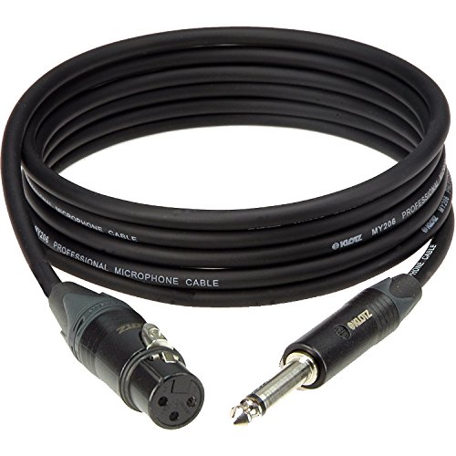 Klotz M1Fp1N0100 Neutrik Mikrofonkabel mit XLR-Stecker auf 6,35mm Mono-Klinke von Klotz