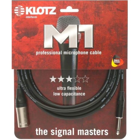 Klotz M1MP1K0100 Male XLR to Jack Microphone Cable, 1m von Klotz