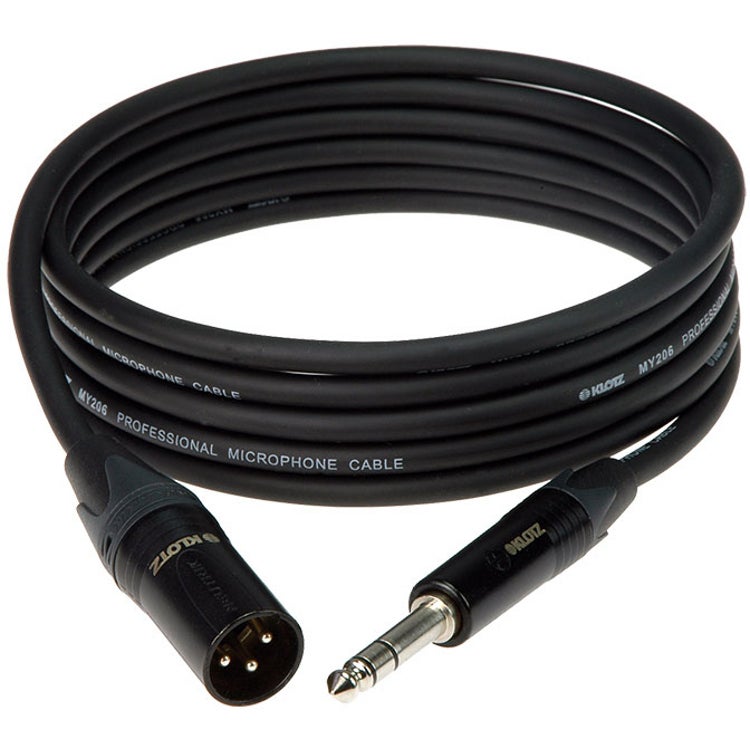 Klotz M1MS1B1000 Neutrik XLR-Stecker - 6,35 mm Stereo-Klinke-Kabel, 10 m von Klotz