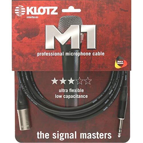 Klotz M1MS1K1000 Symmetrisches Kabel – XLR M/Klinke Stereo – 10 m XLR-Kabel und symmetrische Klinke von Klotz