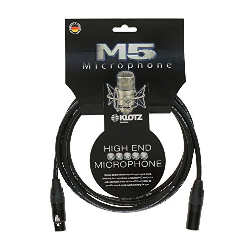 Klotz M5FM10 M5 XLR Mikrofonkabel, Stecker auf Buchse, 10 m, 10 m von Klotz