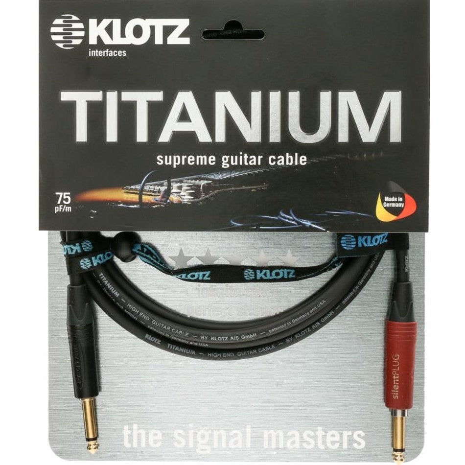 Klotz TI-0600PSP Titanium Gold-Plated, Silent-Plug Guitar Jack Cable, 6m Klotz TI-0600PSP Titanium Gold-Plated, Silent-Plug Guitar Jack Cable, 6m von Klotz