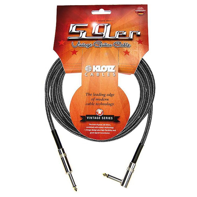 Klotz VINA0300 59er Vintage Gitarrenkabel mit Winkelstecker, 3 m Klotz VINA0300 59er Vintage Gitarrenkabel mit Winkelstecker, 3 m von Klotz