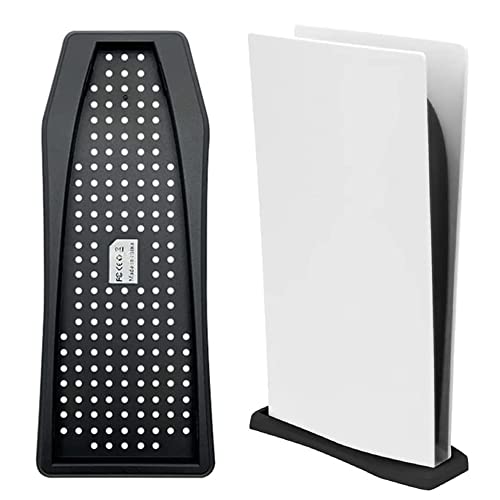 Vertikaler Ständer für PS5 Digital Edition Integrierte Kühlöffnungen rutschfeste Füße für Playstation 5 Digital Edition Spielkonsolen-Dock (Schwarz) von KlsyChry