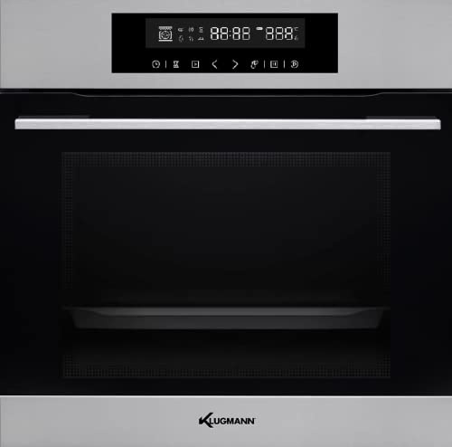 Einbaubackofen Klugmann, 1-fach-Teleskopauszug, TFT Display, AquaLystic Easy-To-Clean Emaille/Non -Stick, InsulFront Tür Mehrfachverglasung 3-fach abnehmbar von Klugmann