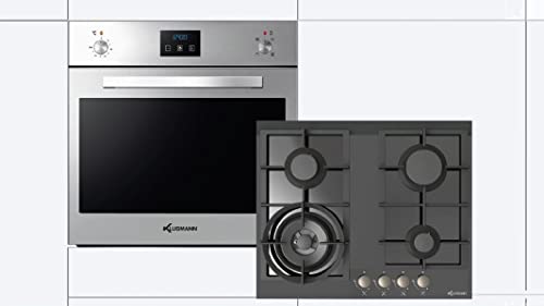 Gasherd, Einbau Gasbackofen, Gaskochfeld, 1-fach-Teleskopauszug, Easy-To-Clean Emaille, Teleskop-Vollauszug, Display, vitroceramic Gaskochfeld nicht Glas, WOK-Brenner 4kW, WOK-Aufsatz! Gasherd, Einbau Gasbackofen, Gaskochfeld, 1-fach-Teleskopauszug, Easy-To-Clean Emaille, Teleskop-Vollauszug, Display, vitroceramic Gaskochfeld nicht Glas, WOK-Brenner 4kW, WOK-Aufsatz! von Klugmann