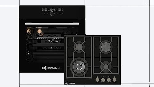 Klugmann Backofen-Set KO1676TCPI+KT6000B5,1-fach-Teleskopauszug, Teleskopauszug, 76L, 16 Funktionen, WOK-Brenner 4,0 kW, WOK-Aufsatz von Klugmann