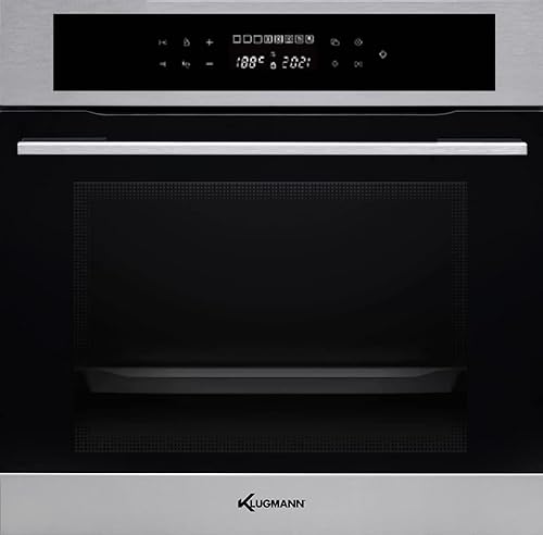 Klugmann Einbaubackofen »KO1076TFX«, 1-fach-Teleskopauszug, Easy-To-Clean, Teleskopauszug, 76 l, Touch, 10 Funktionen von Klugmann