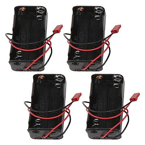 Knadgbft 4 Packungen 6V 4XAA Batterie BehäLterkoffer Halten Packungen Kasten JST Plug Receiver für Redcat 1/8 1/10 RC Nitro Power Auto Lastwagen Knadgbft 4 Packungen 6V 4XAA Batterie BehäLterkoffer Halten Packungen Kasten JST Plug Receiver für Redcat 1/8 1/10 RC Nitro Power Auto Lastwagen von Knadgbft