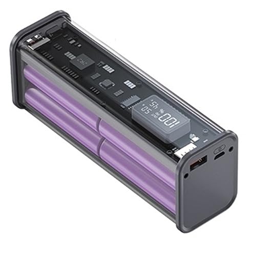 Knadgbft PD22.5W DIY-Ladegerät-Gehäuse, Schnellladegehäuse für 8PC 18650 Polymer 20000MA -Powerbank-Box, Einfach zu Verwenden, Wiederverwendbar, von Knadgbft