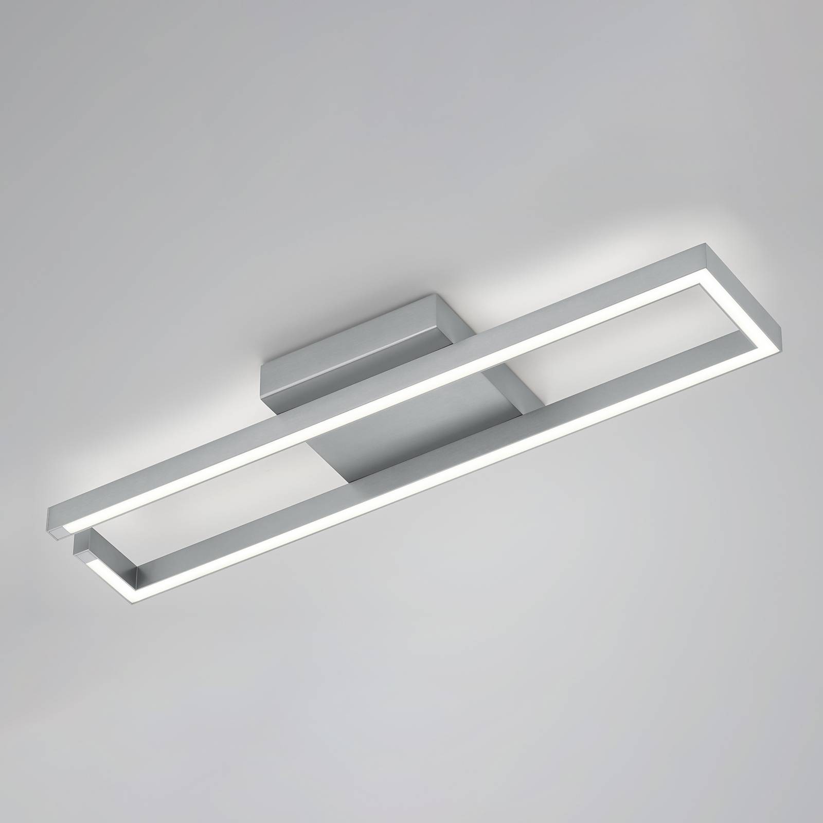 LED-Deckenleuchte Yoko, up/down, 70x13,5 cm, nickel LED-Deckenleuchte Yoko, up/down, 70x13,5 cm, nickel von Knapstein