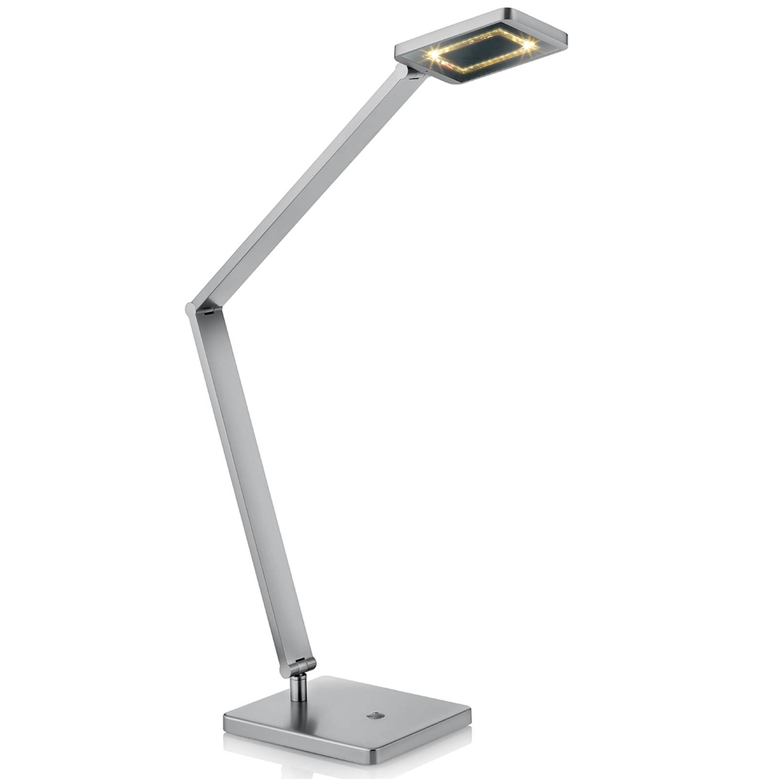 LED-Tischleuchte Space mit Touchdimmer nickel matt von Knapstein