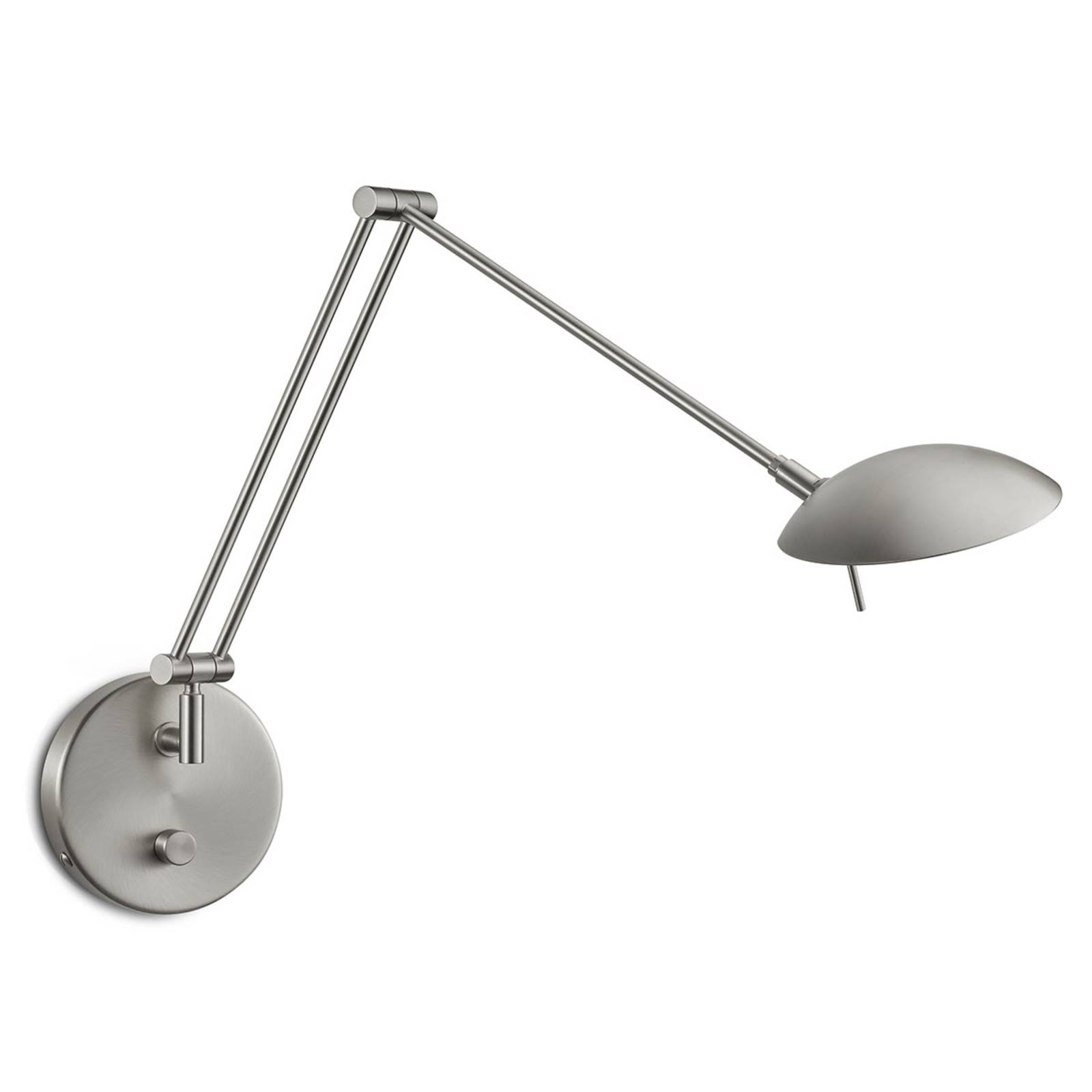 Matt vernickelte LED-Wandlampe Ninja m. Drehdimmer Matt vernickelte LED-Wandlampe Ninja m. Drehdimmer von Knapstein