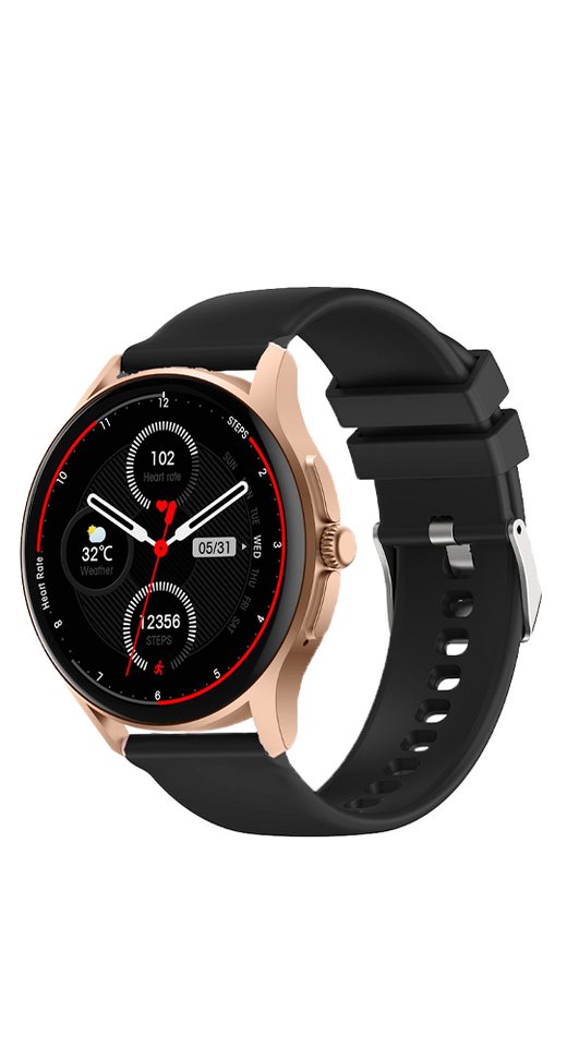 Knauermann Neo (Rund / 2024) Smartwatch (3,5 cm/1,39 Zoll), inkl. Schnell-Ladekabel von Knauermann