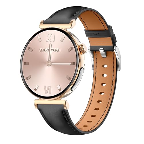 Knauermann PRO 3 Mini (2024) Gold - Gesundheitsuhr Smartwatch mit Telefoniefunktion - EKG + HRV und SOS Funktion - AMOLED Display - BT Bluetooth - Schlafapnoe - Edition 1, 14-24, rund von Knauermann