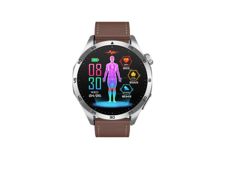 Knauermann Pro 3 Fan Edition (2025) Smartwatch, mit Wechselband aus weichem Silikon und Ladekabel, Gesundheitsfunktionen von Knauermann