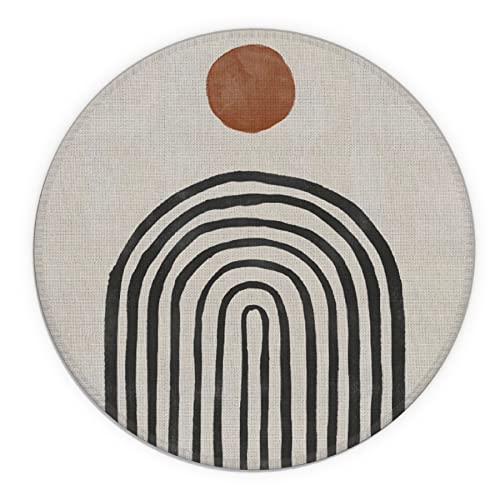 Knibeo Rundes Mauspad, 20 x 20 cm, wasserdicht, Gummi, neutral, klein, Boho-Schreibtischdekoration, minimalistisches Zubehör, Bürobedarf, westliche Dekoration für Frauen Knibeo Rundes Mauspad, 20 x 20 cm, wasserdicht, Gummi, neutral, klein, Boho-Schreibtischdekoration, minimalistisches Zubehör, Bürobedarf, westliche Dekoration für Frauen von Knibeo