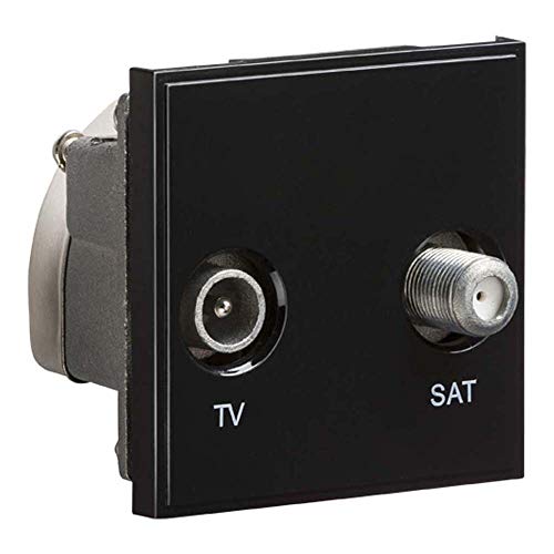 Knightsbridge NETDISATBK Diplexiertes TV-/SAT-TV-Anschlussmodul, schwarz, 50 mm x 50 mm von Knightsbridge