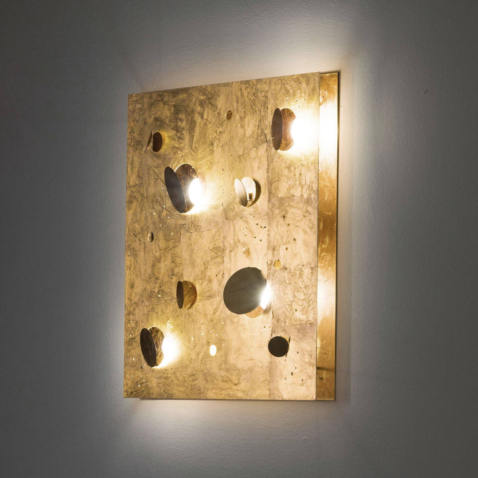 Knikerboker Buchi Wandleuchte 60x60cm blattgold Knikerboker Buchi Wandleuchte 60x60cm blattgold von Knikerboker