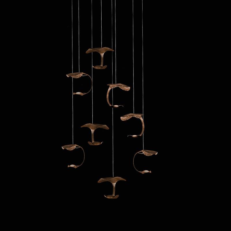 Knikerboker Le Gigine LED-Hängeleuchte 8fl bronze von Knikerboker