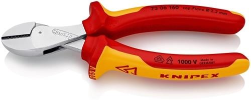 Knipex Kompaktseitenschneider X-Cut® L.160mm VDE Mehrkomp.-Hüllen VDE von Knipex-Werk