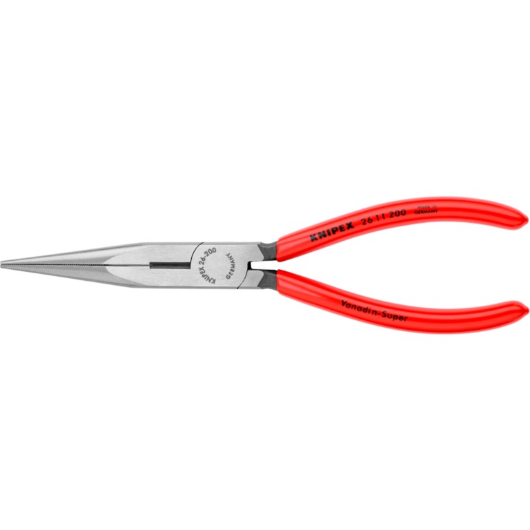 Flachrundzange mit Schneide 26 11 200, Storchschnabelzange, Greifzange von Knipex