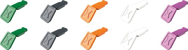 KN 00 61 10 CV02 - KNIPEX ColorCode Clip - 10 Stück, Farbmischung von Knipex