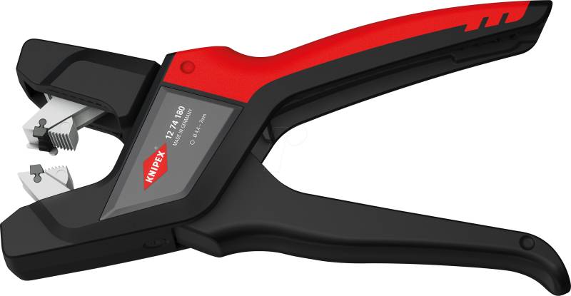 KN 12 74 180 - Automatische Abmantelungszange, Ø 4,4 — 7,5 mm von Knipex