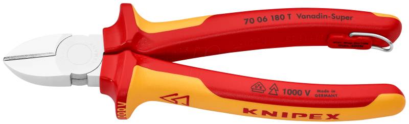 KN 70 06 180 T - VDE- Seitenschneider, 180 mm von Knipex