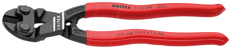 KN 71 21 200 - Kompakt-Bolzenschneider, 20° gewinkelt, CoBolt®, 200 mm von Knipex