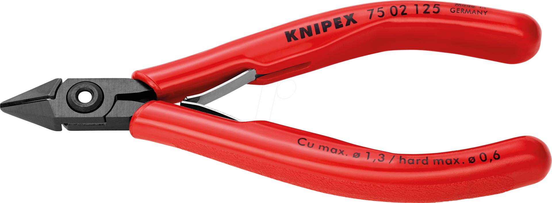 KN 75 02 125 - Elektronik-Seitenschneider, 125 mm von Knipex