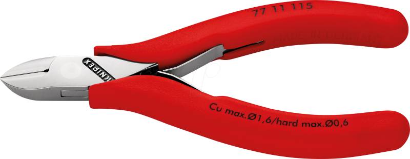 KN 77 11 115 - Elektronik-Seitenschneider, 115 mm von Knipex