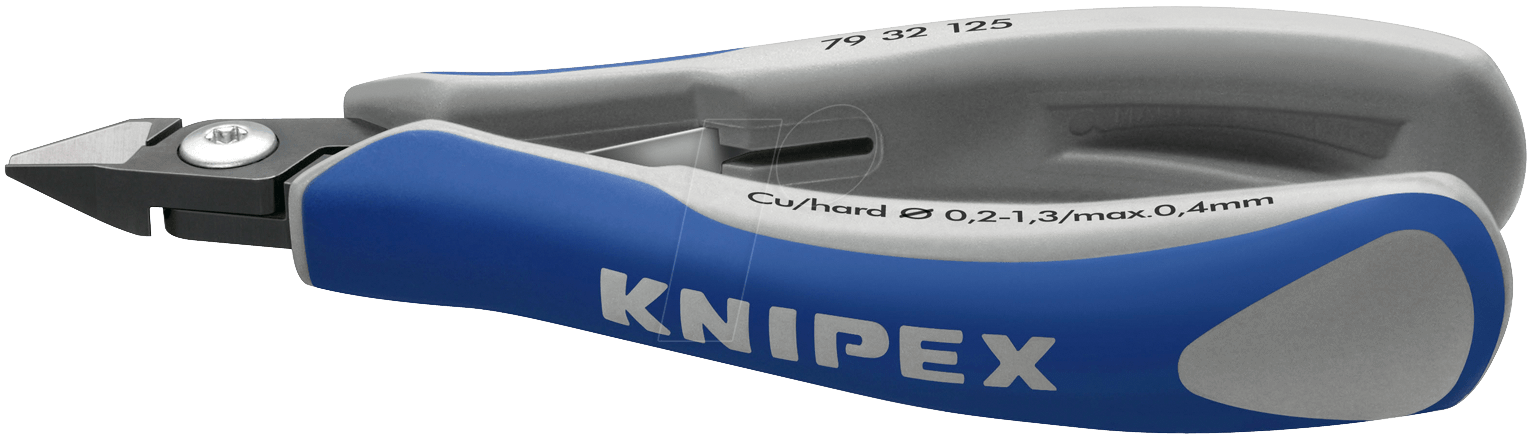 KN 79 32 125 - Präzisions Elektronik-Seitenschneider, 125 mm, Kopf poliert von Knipex